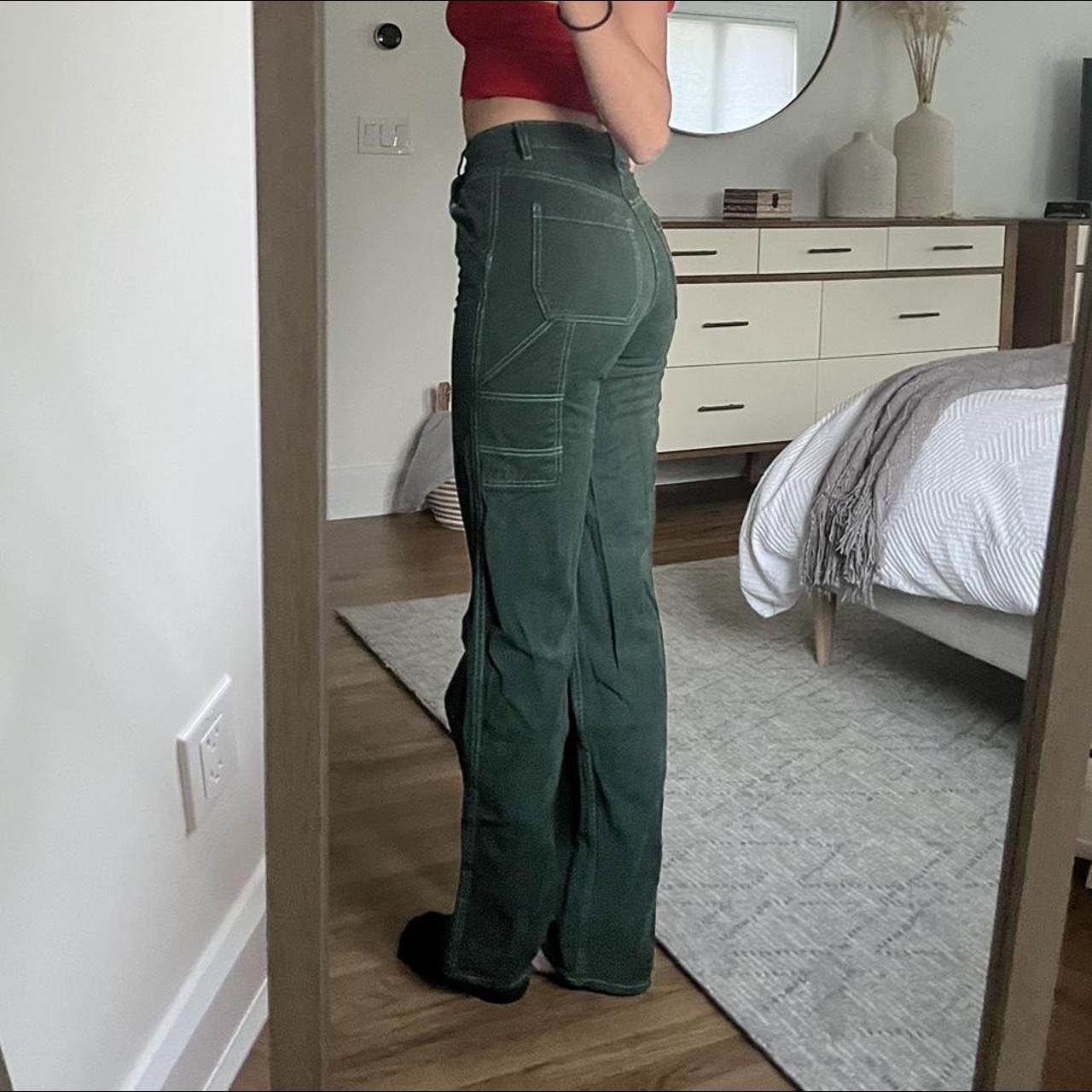 Pacsun dark green cargo pants ! Size 24 fits sooo... - Depop
