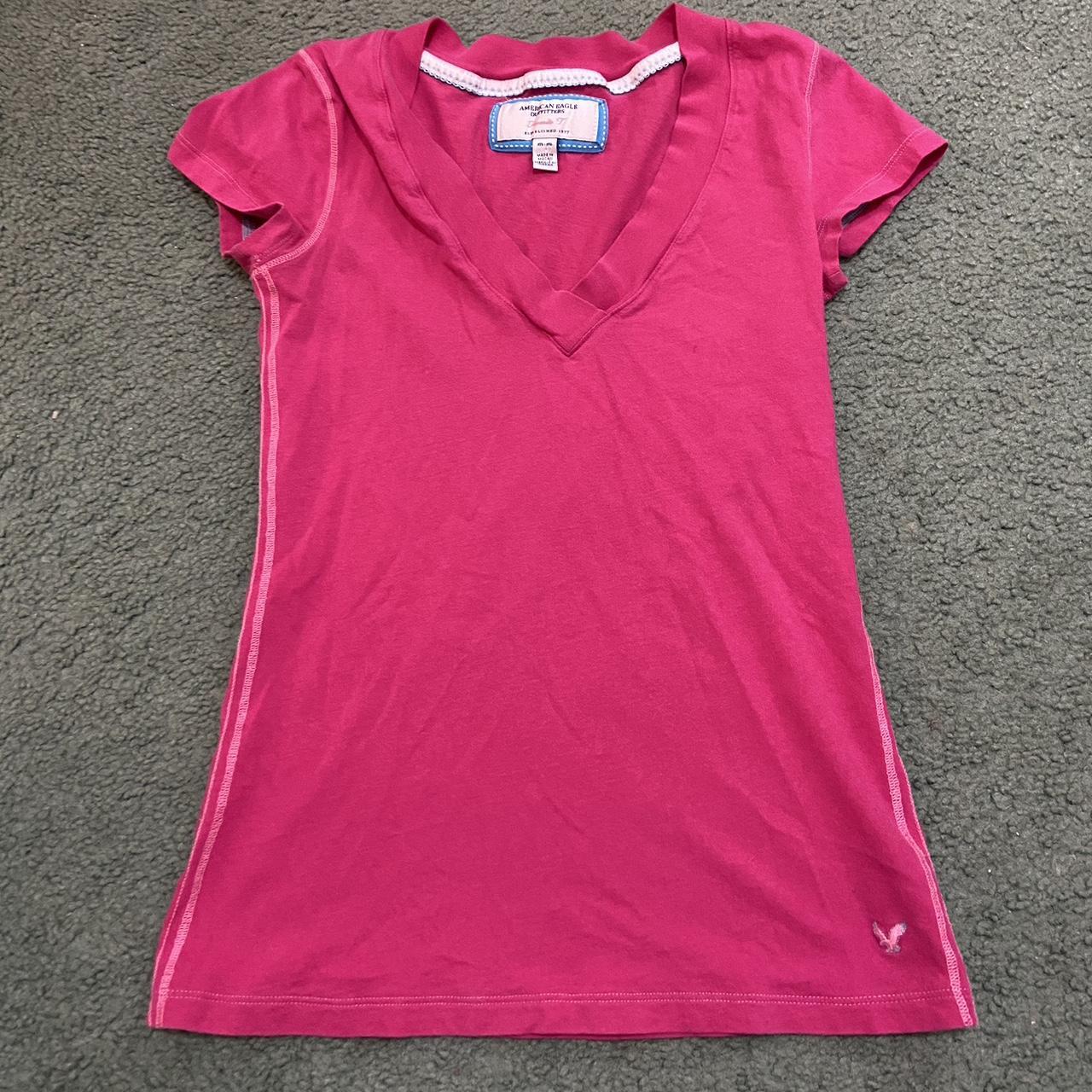 American Eagle Outfitters Women's Pink Shirt