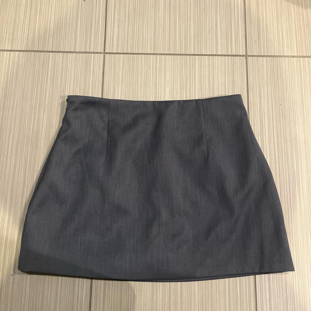 Nana Jacqueline grey mini skirt. 90s business casual... - Depop