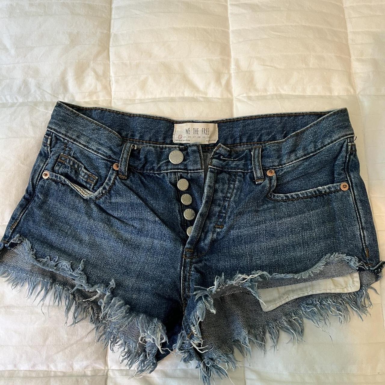 We the Free denim cutoffs 1.5-2in inseam - Depop