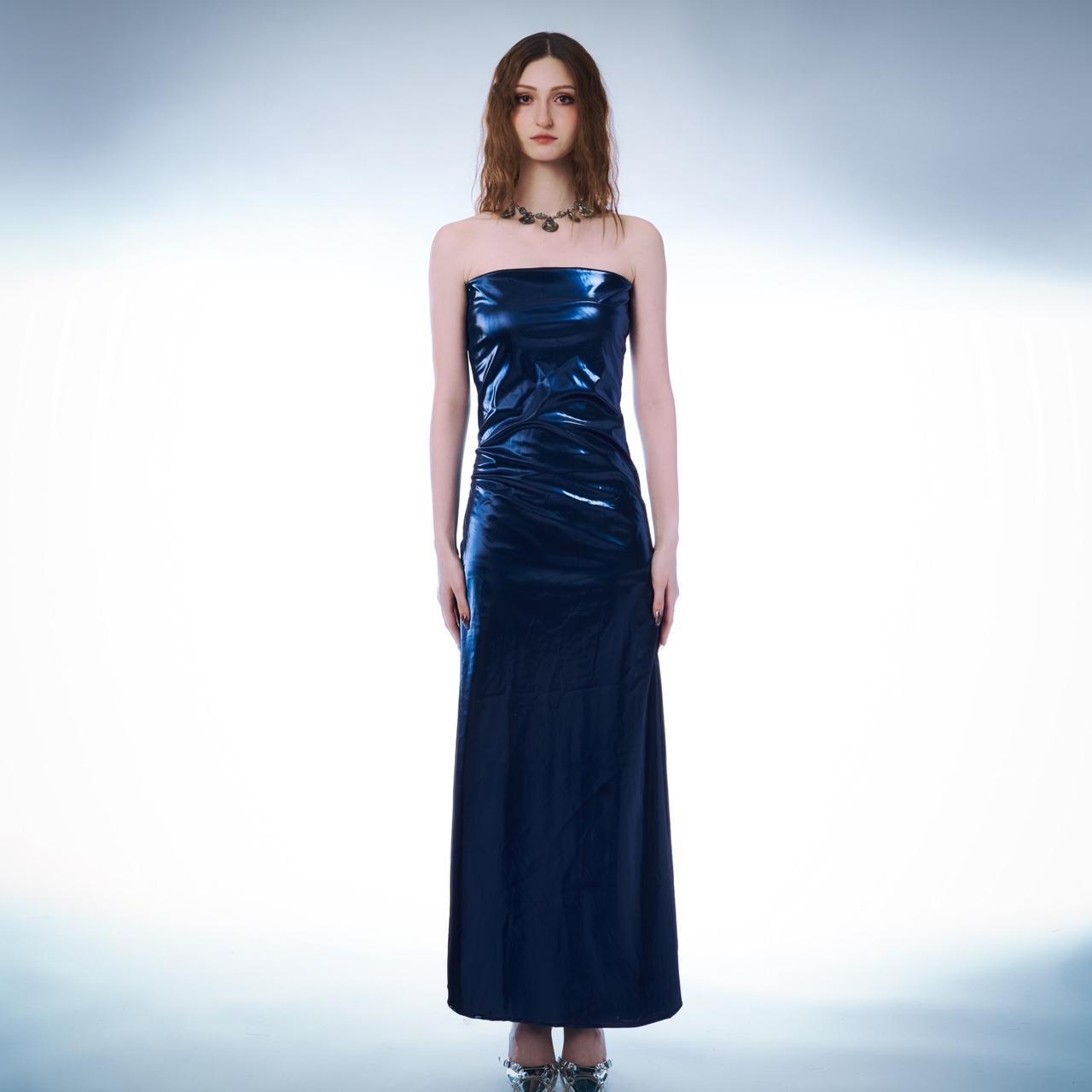 Lapis Satin Bridesmaid Dresses