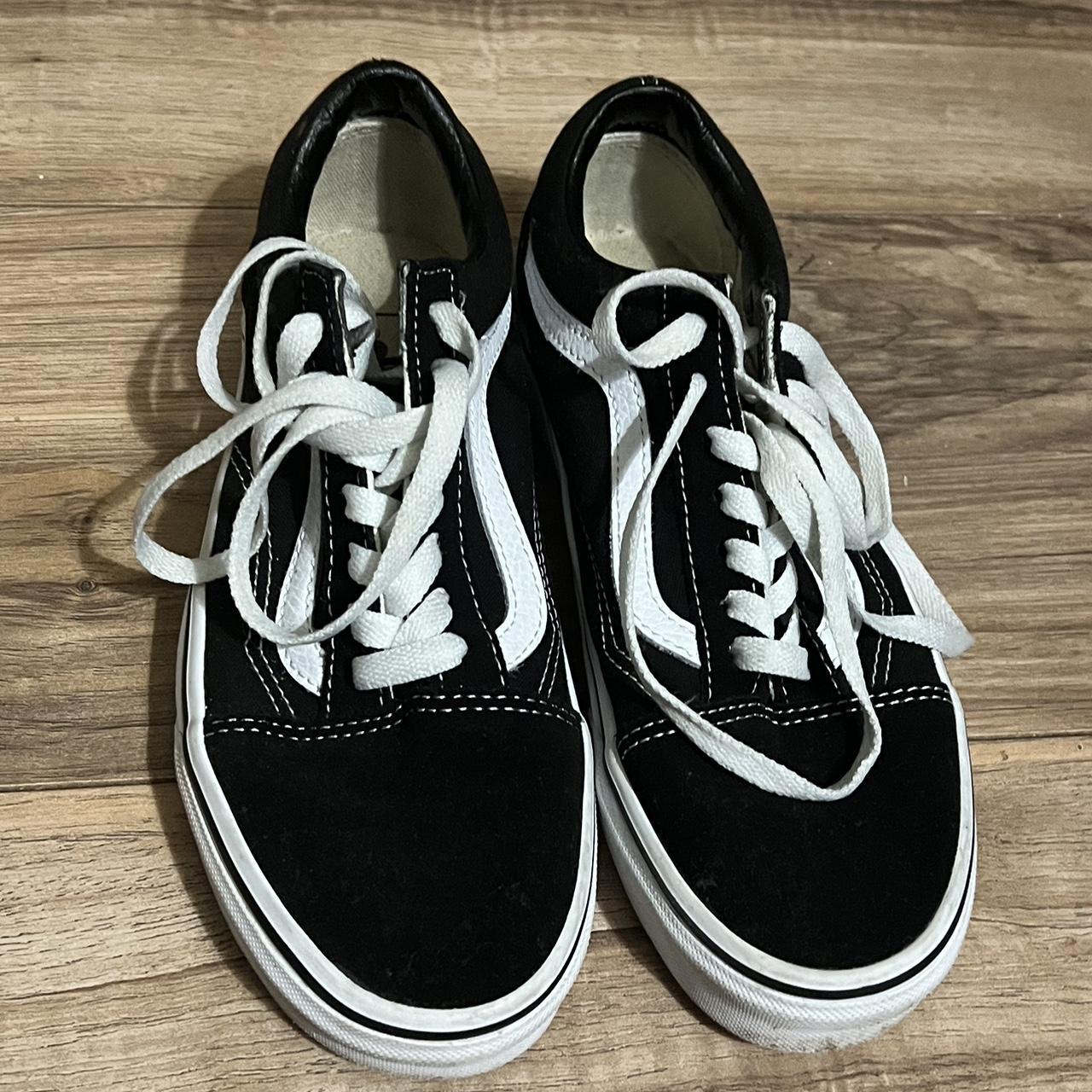 Vans Old Skool Shoe - Black and White - Depop