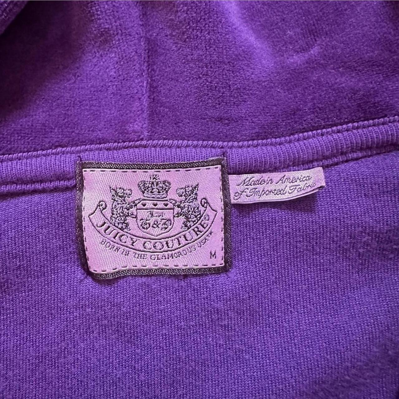 juicy couture purple zip up tracksuit top y2k... Depop