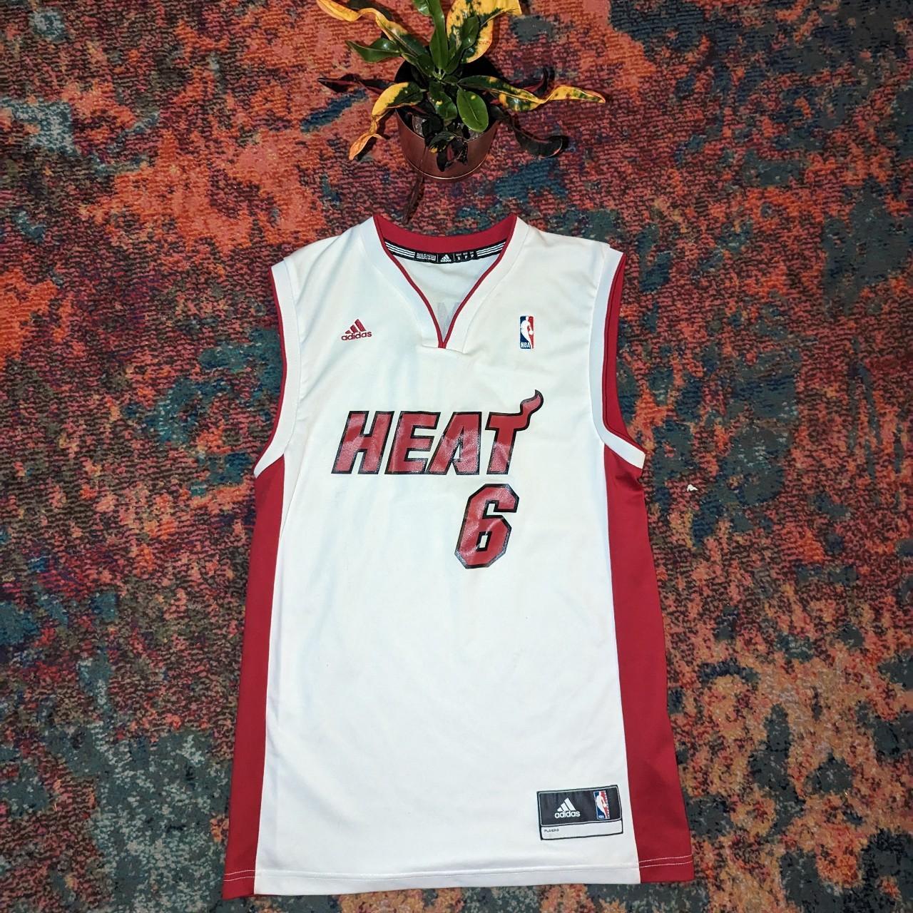 Miami heat NBA LeBron James vest in white Miami - Depop
