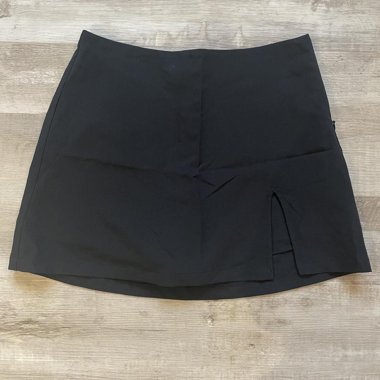 Black Mini Skirt Shorts underneath to prevent riding... - Depop