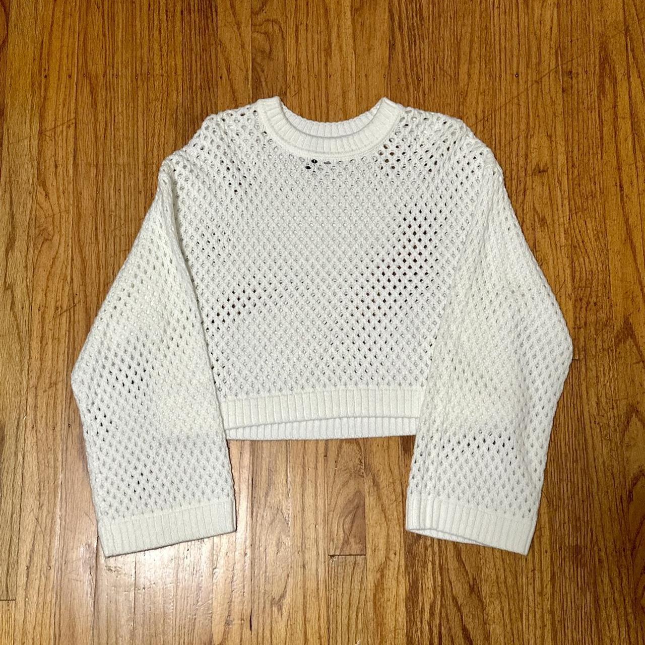 H&M Women's White Jumper Depop