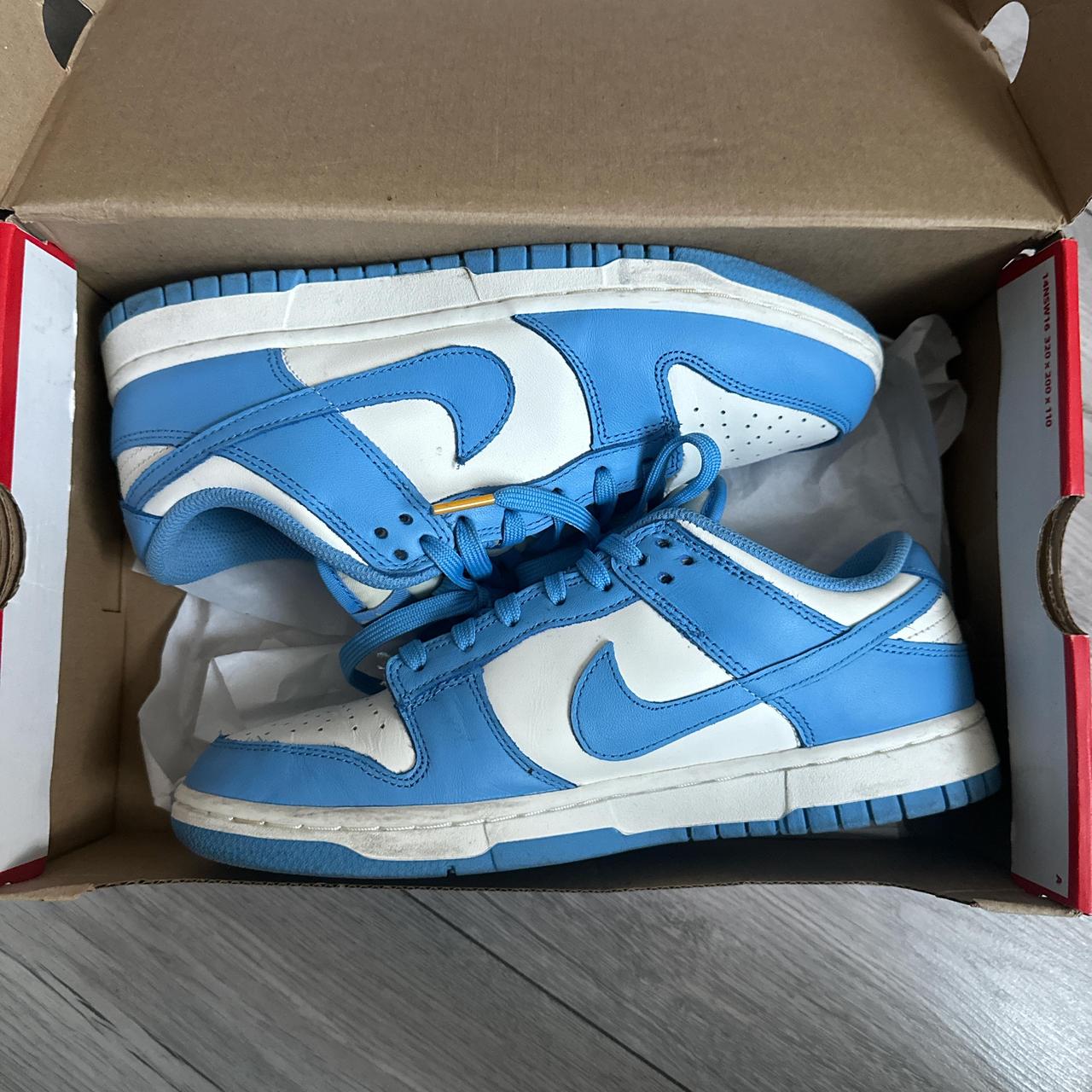 nike dunk low sail coast university gold