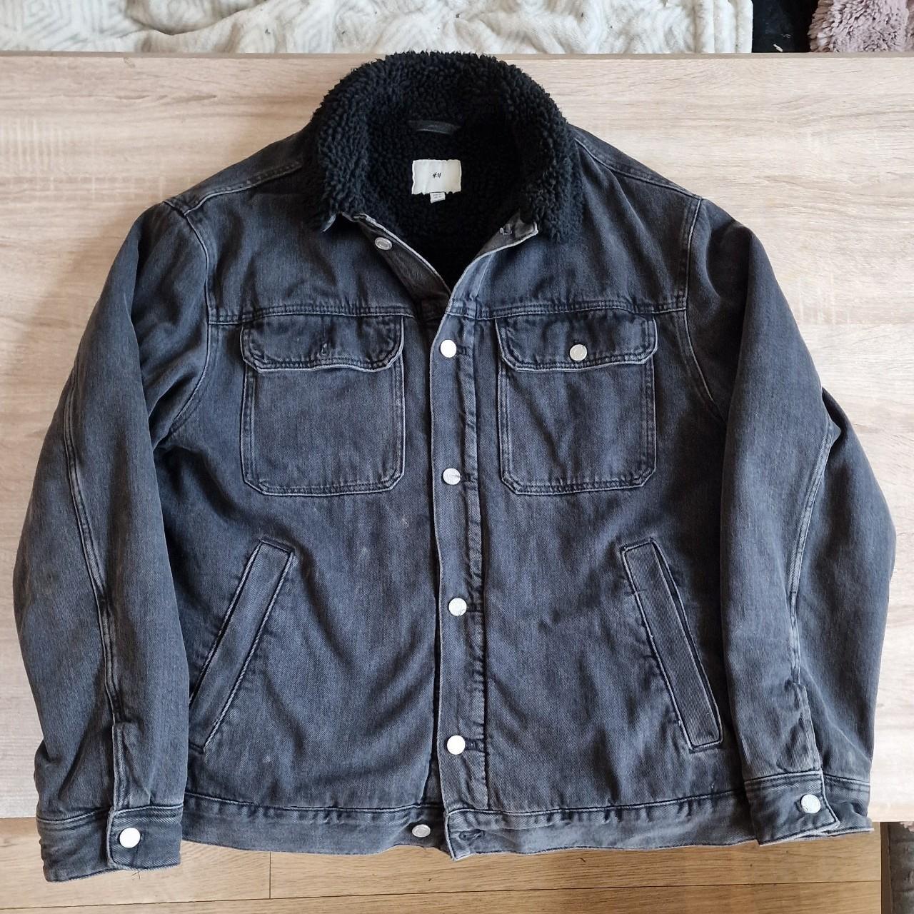 h&m sherpa denim jacket