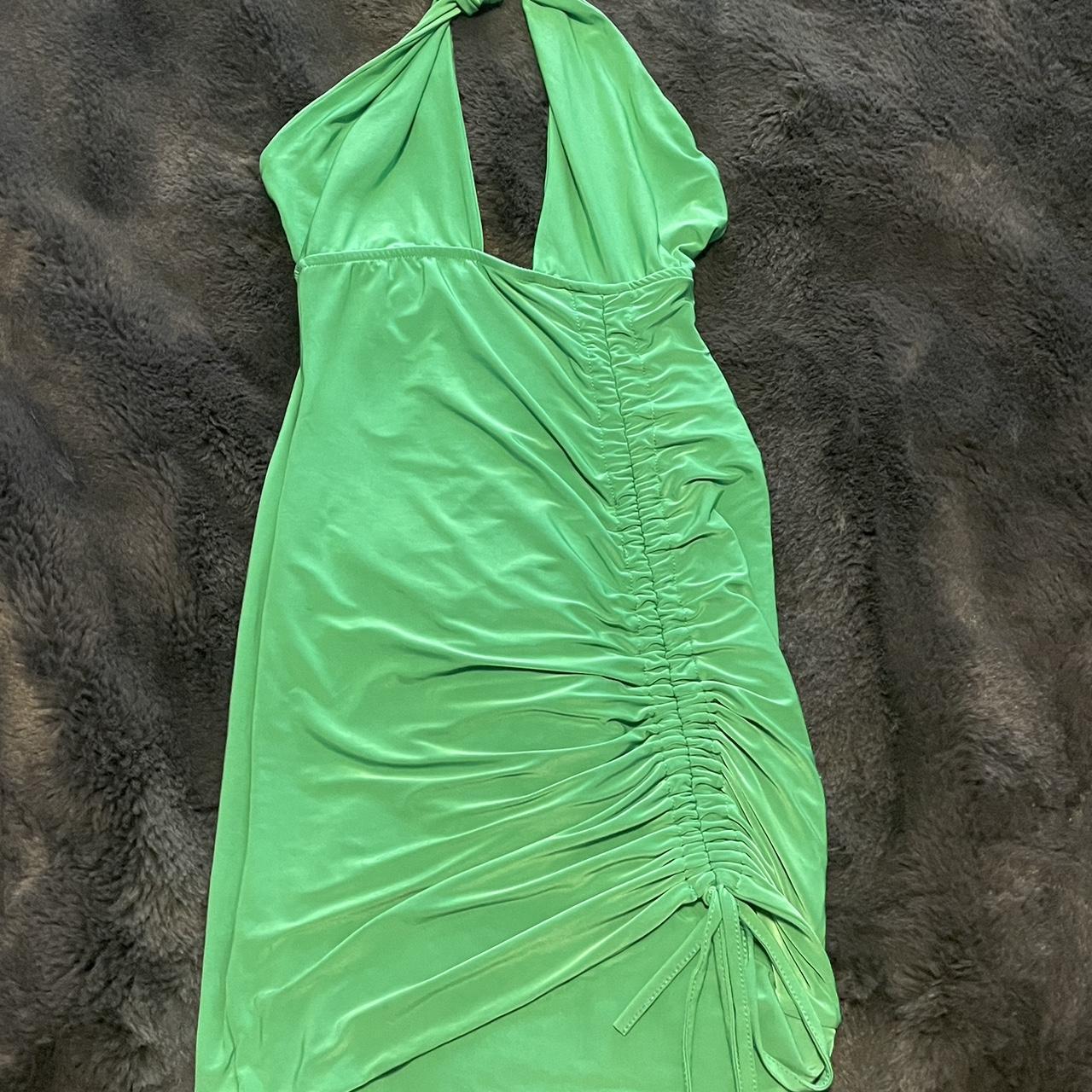 Nasty gal green mini dress Can adjust the length... - Depop