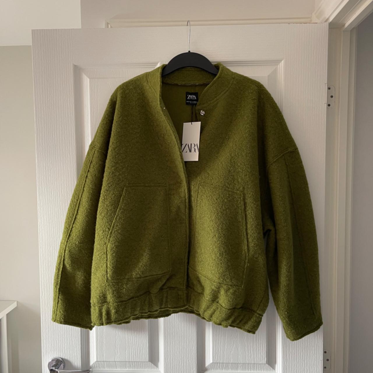 Zara Women's Khaki Jacket | Depop