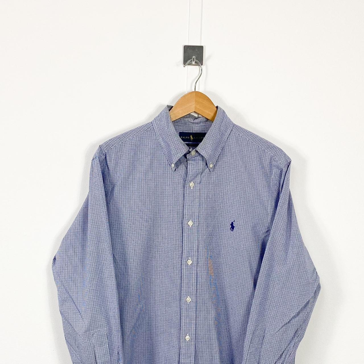 Vintage Ralph Lauren shirt - Fits Men’s M - Blue... - Depop