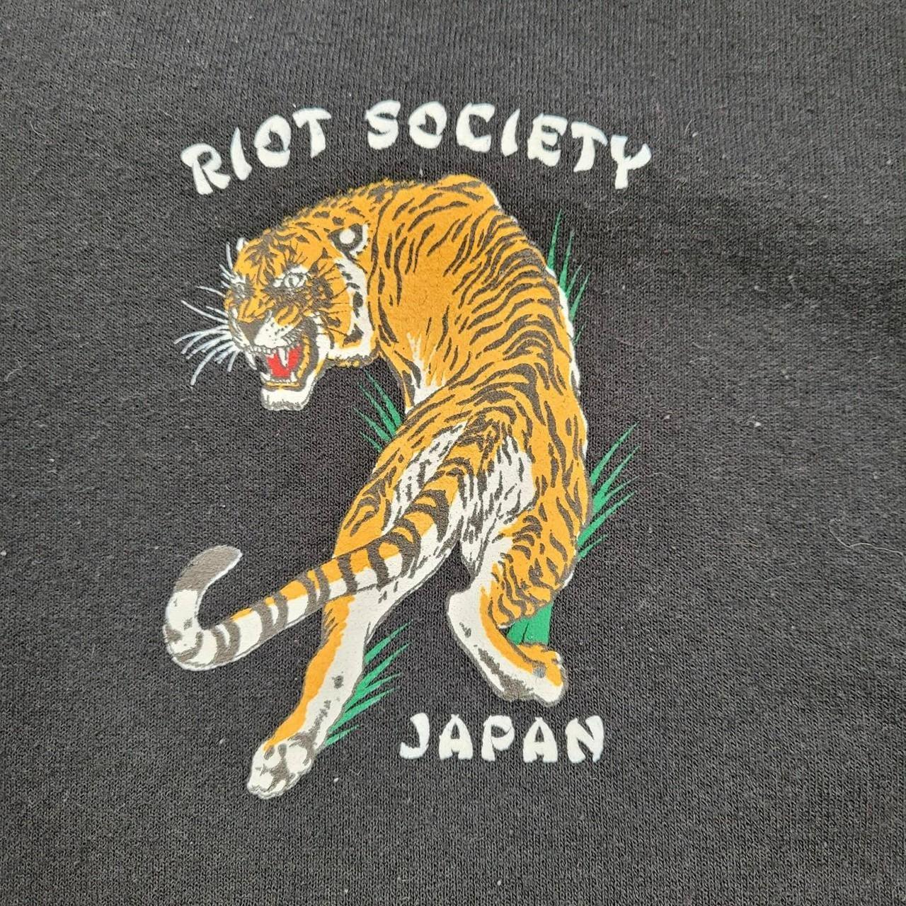 Riot Society Japan Hoodie Tiger graphic front Depop