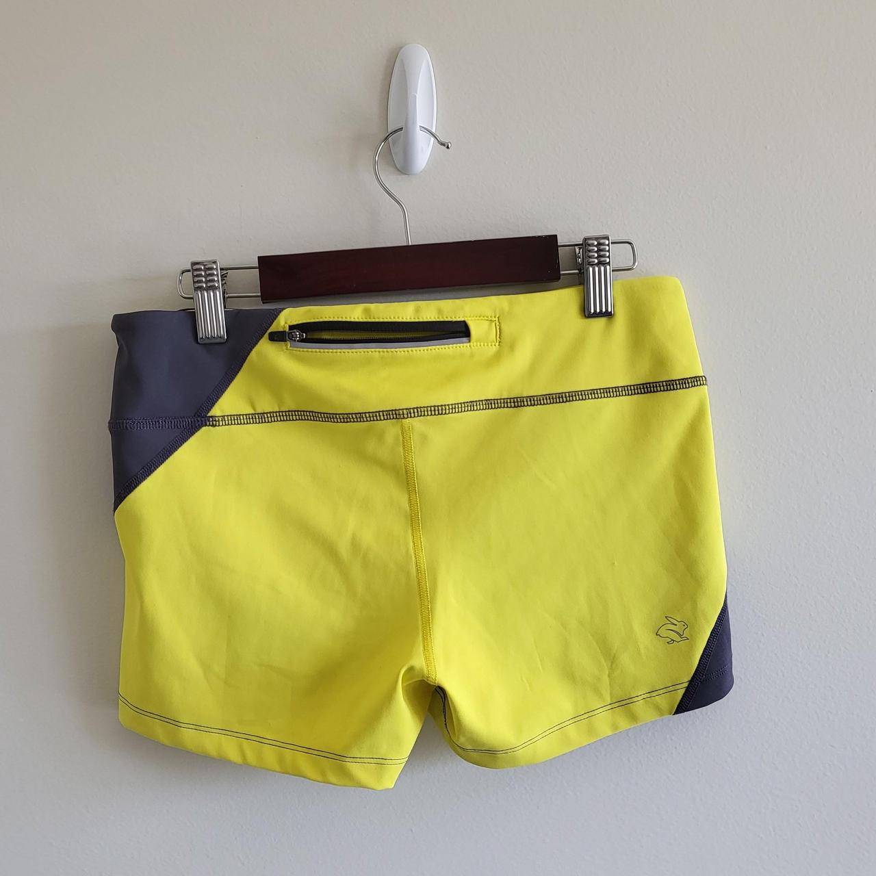 Rabbit Women's Yellow and Silver Shorts Depop