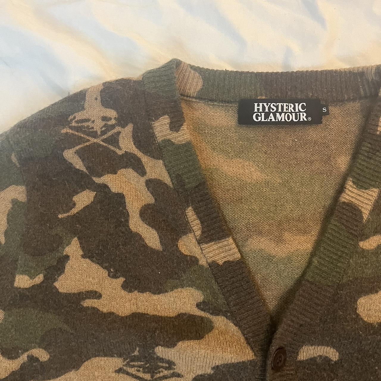 hysteric glamour camo cardigan size small - Depop