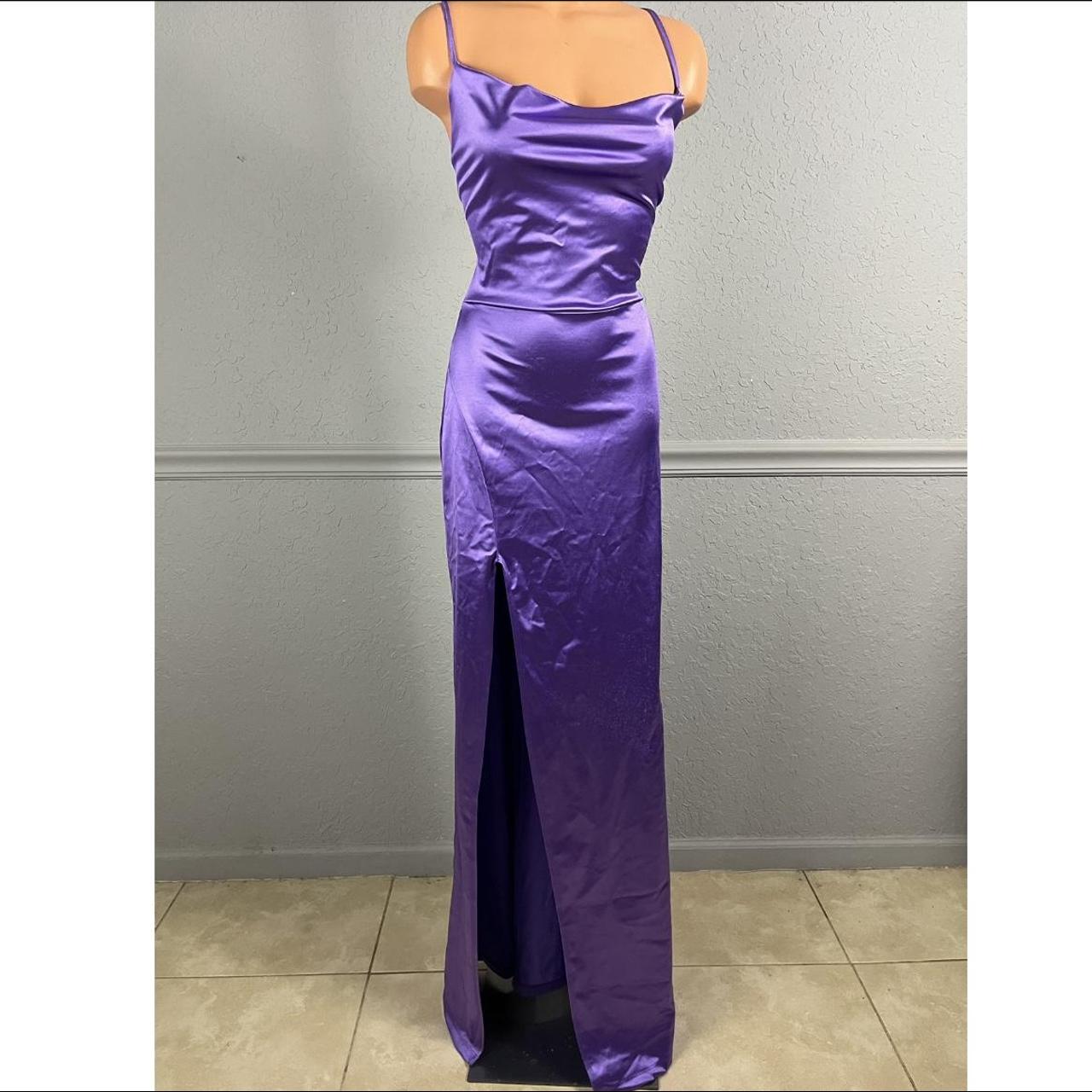 BEAUTIFUL MAXI SATIN PURPLE FORMAL DRESS WINDSOR... Depop