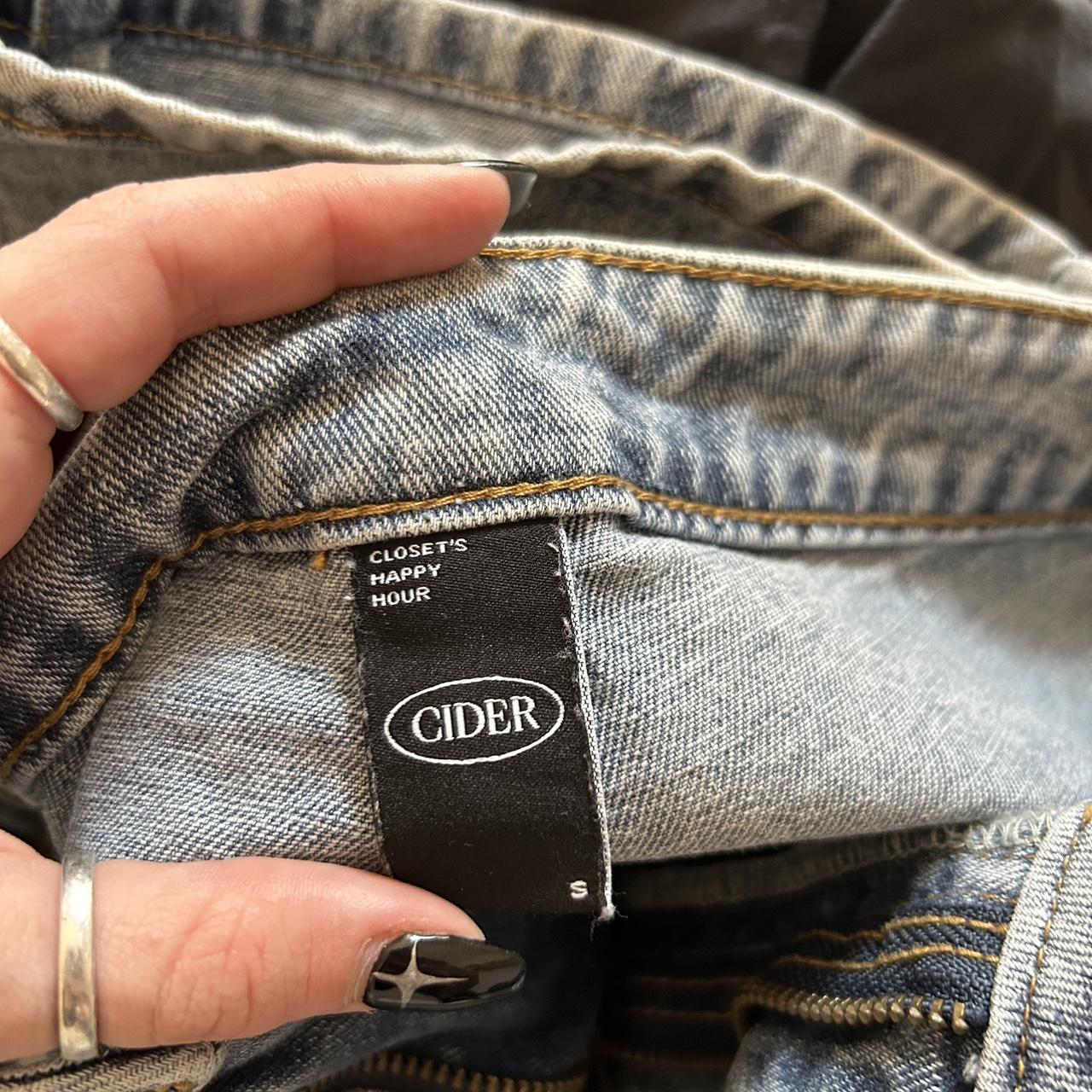 light blue washed cider jeans size small heart... Depop