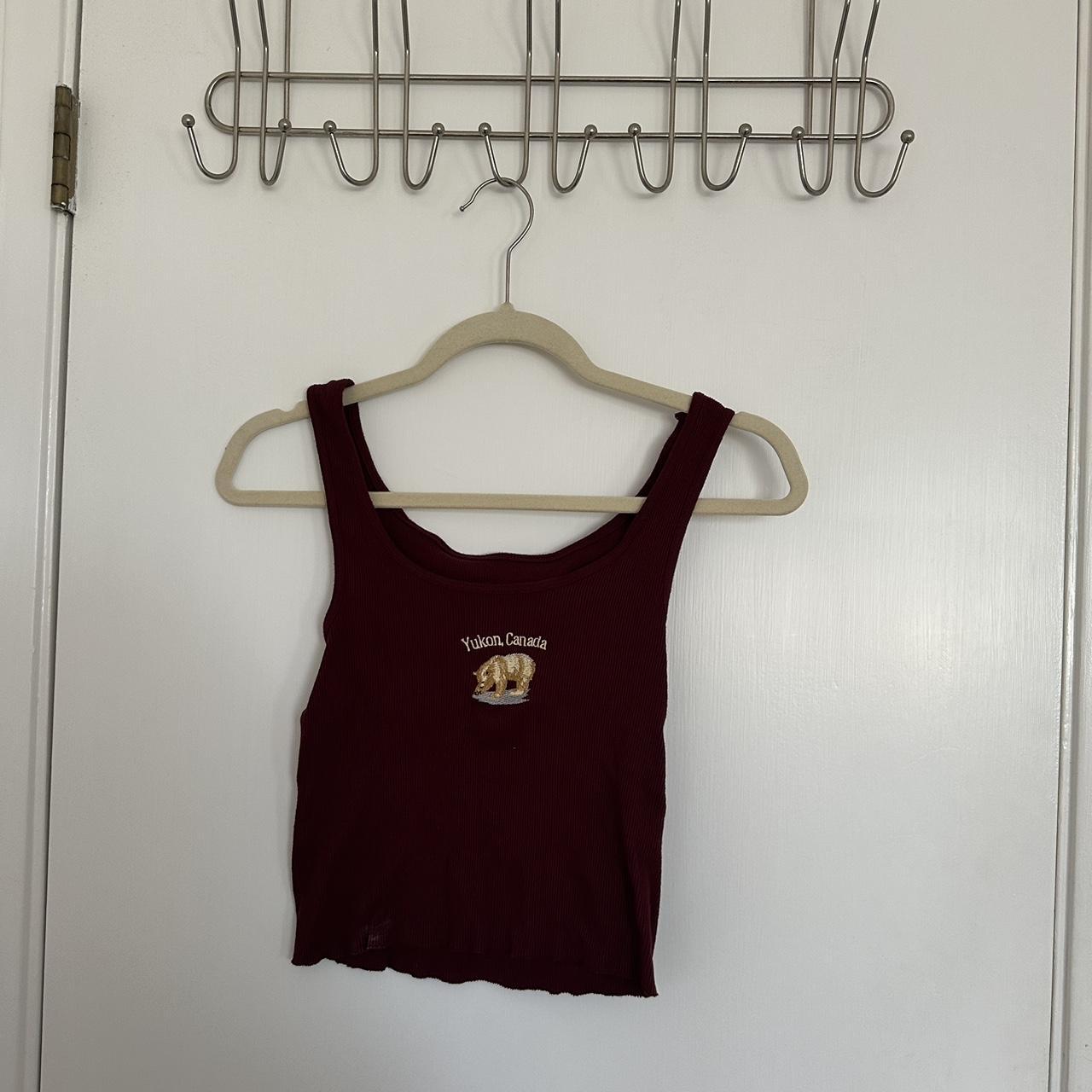Maroon brandy melville yukon tank never worn! Depop