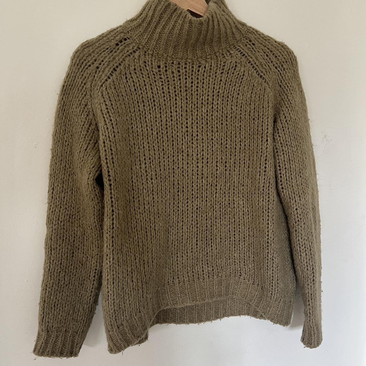 Massimo Dutti Wool Mohair knitted Turtleneck Sweater - Depop