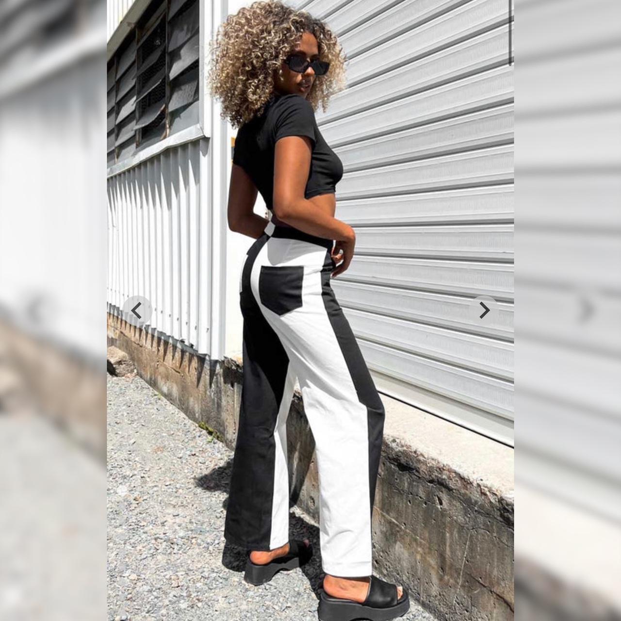 スラックス Pleddy Stripe Back Banding Wide Slacks (2color) 61CLeLoQogL._UY350_.jpg