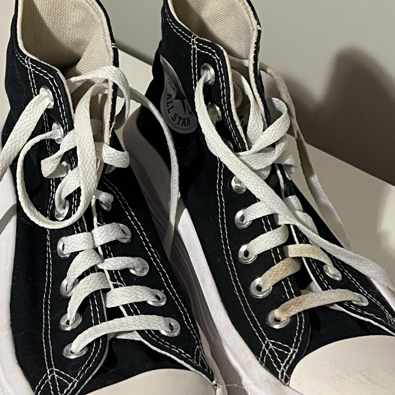 womens black platform converse