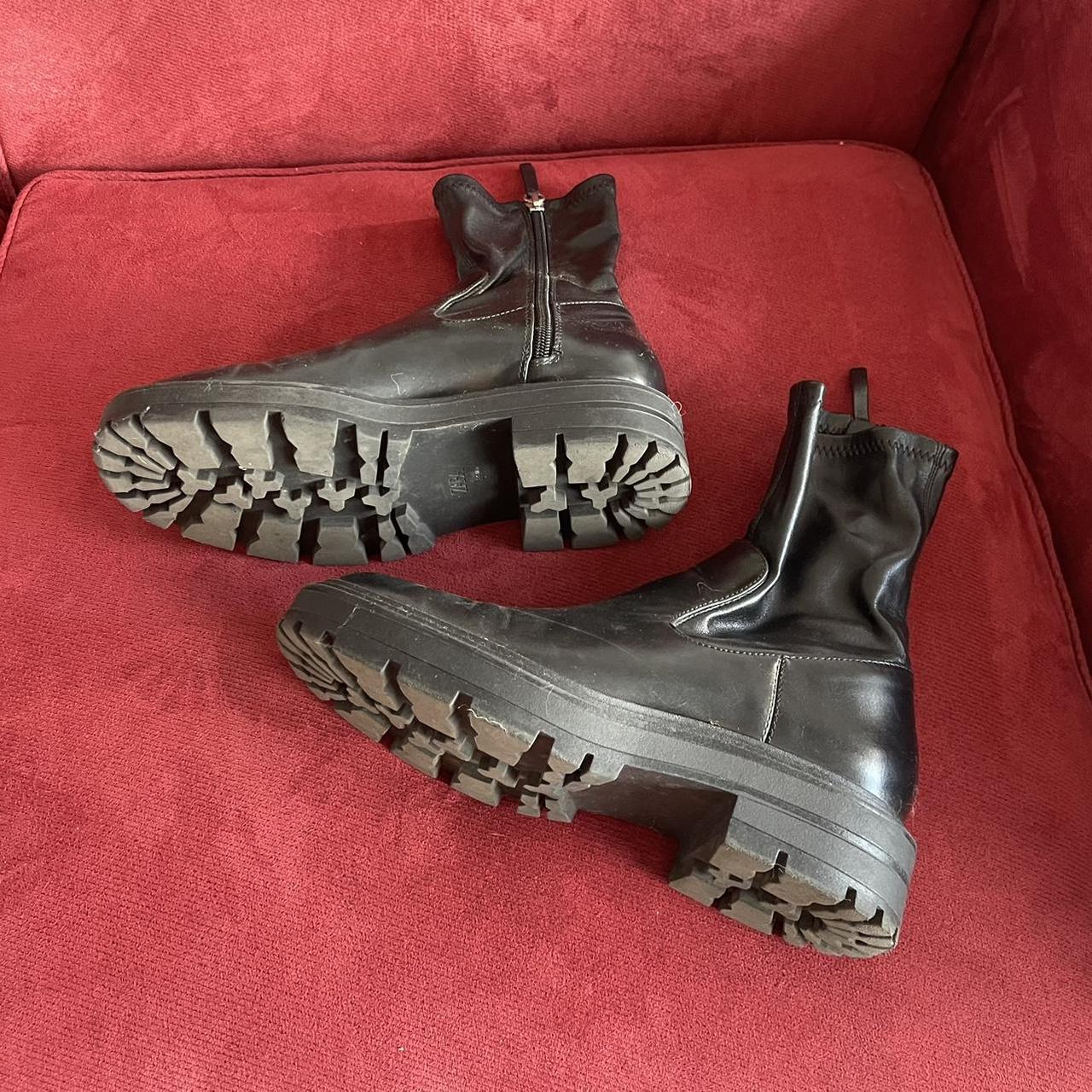 zara black boots womens