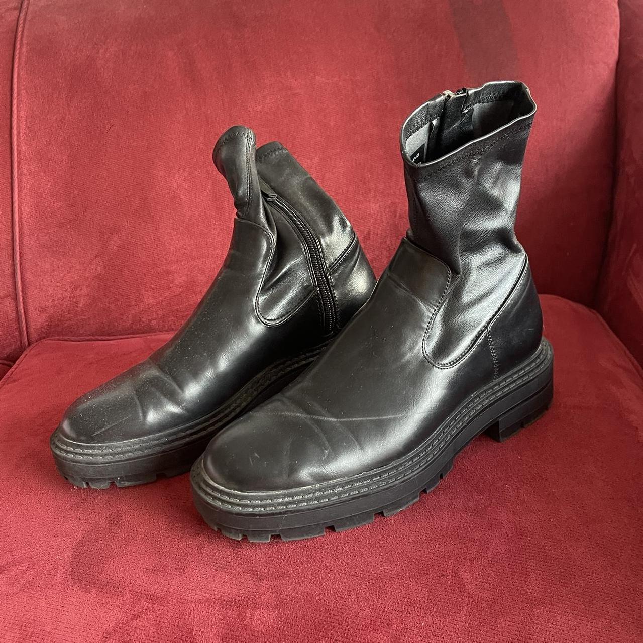 zara black boots womens