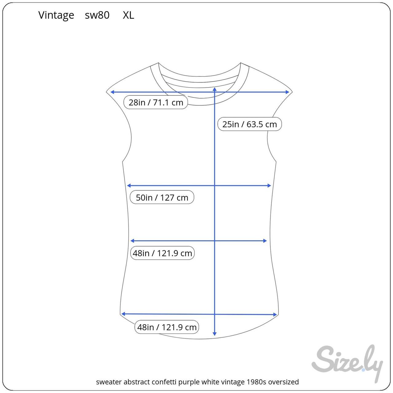 Vintage Women's Sweater - Purple/White - XL – swe… - image 2