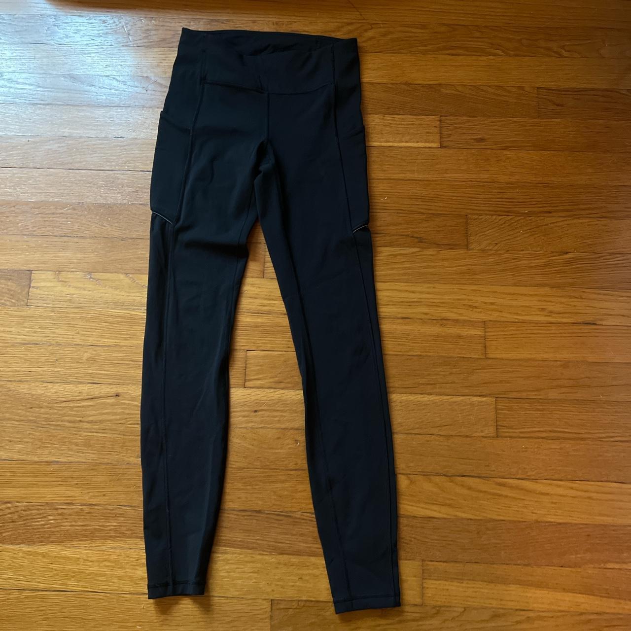 Black Lululemon leggings. , Size 4, Pockets on both