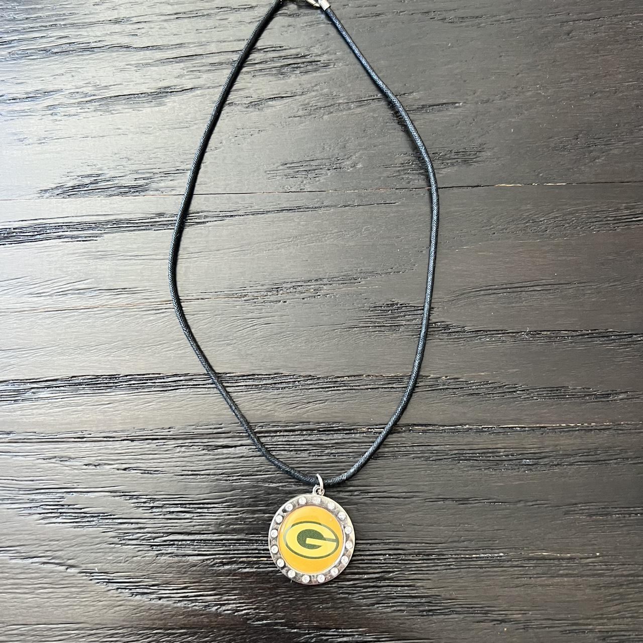 Green Bay Packers Bead Necklace with Medallion at the Packers Pro Shop