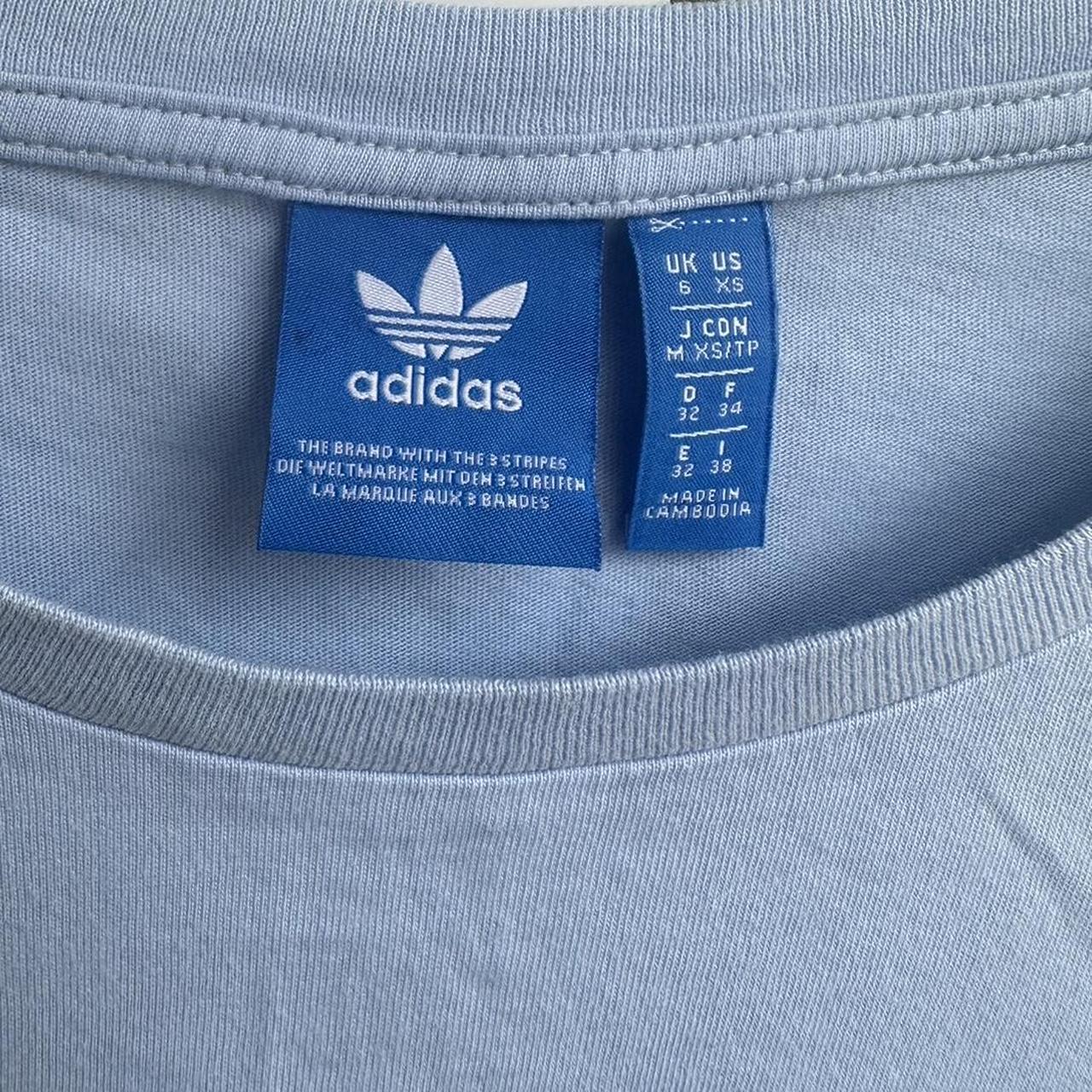 Adidas crop to - light blue Excellent condition - Depop