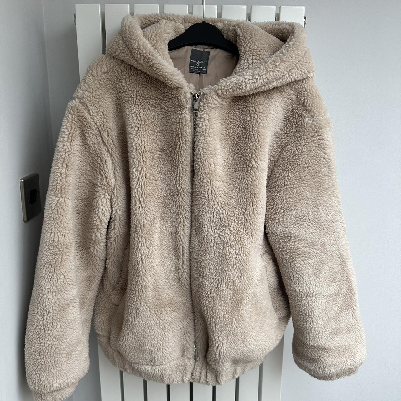 Teddy coat/ Jacket - fluffy - Primark Beige Only... - Depop