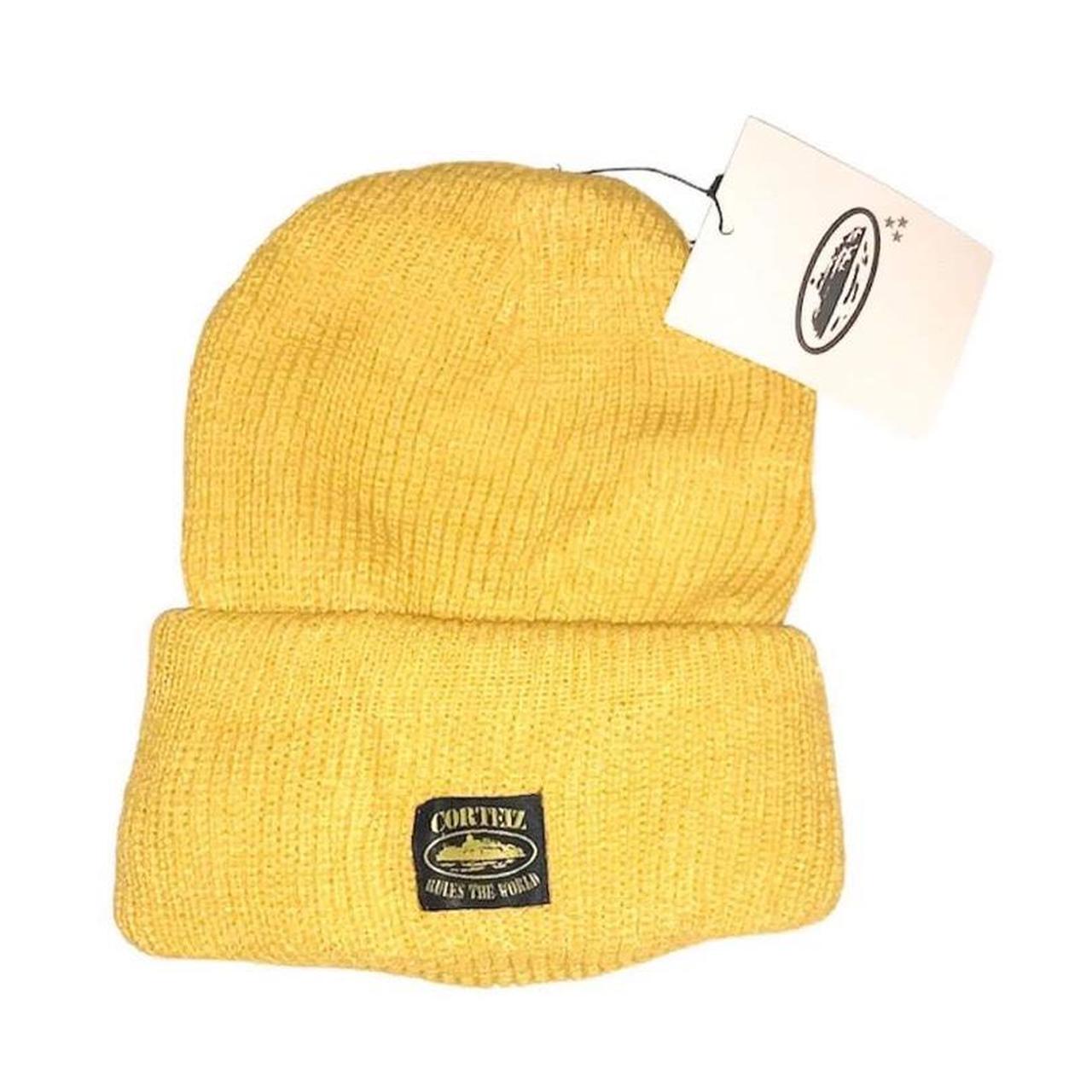 Corteiz Knit Bally/Beanie | Yellow | Size: One Size - Depop