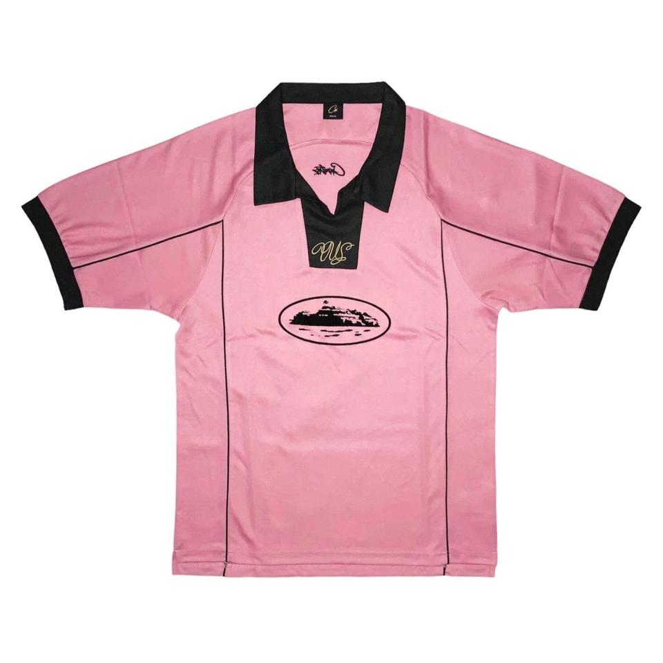 Corteiz Talismo Football Jersey | Pink | Size:... - Depop