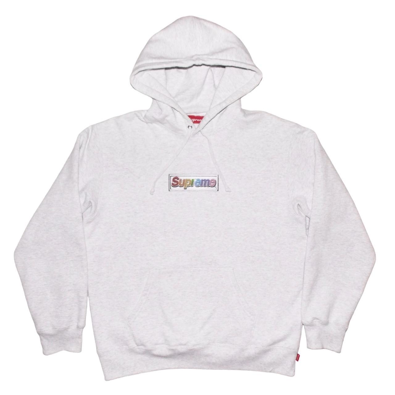 Supreme Bling Box Logo Hooded Sweatshirt SS22 | Ash... - Depop