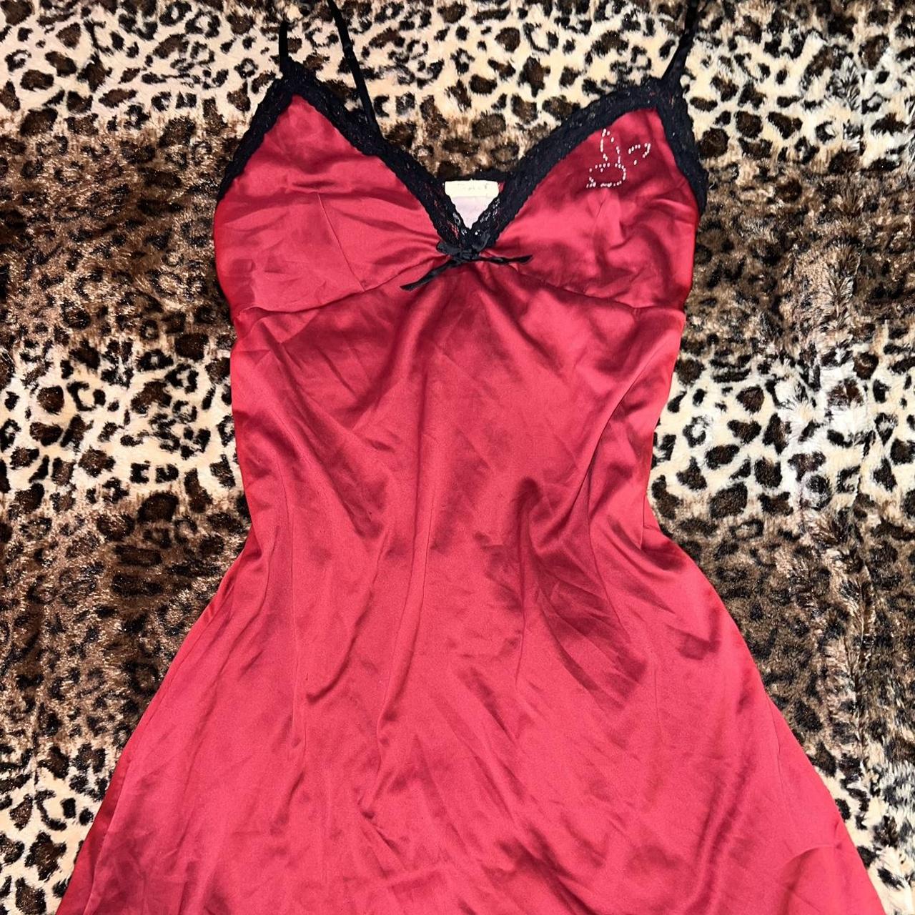 red playboy nightgown, thrifted, never worn. will... - Depop