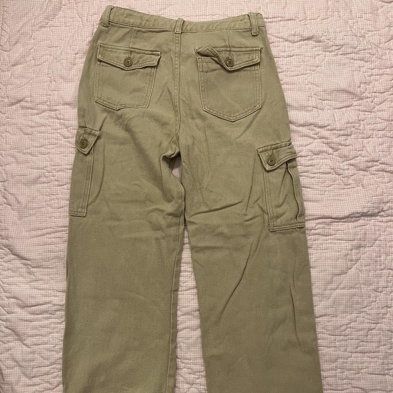 SHEIN khaki/cream cargo pants size: S - Depop