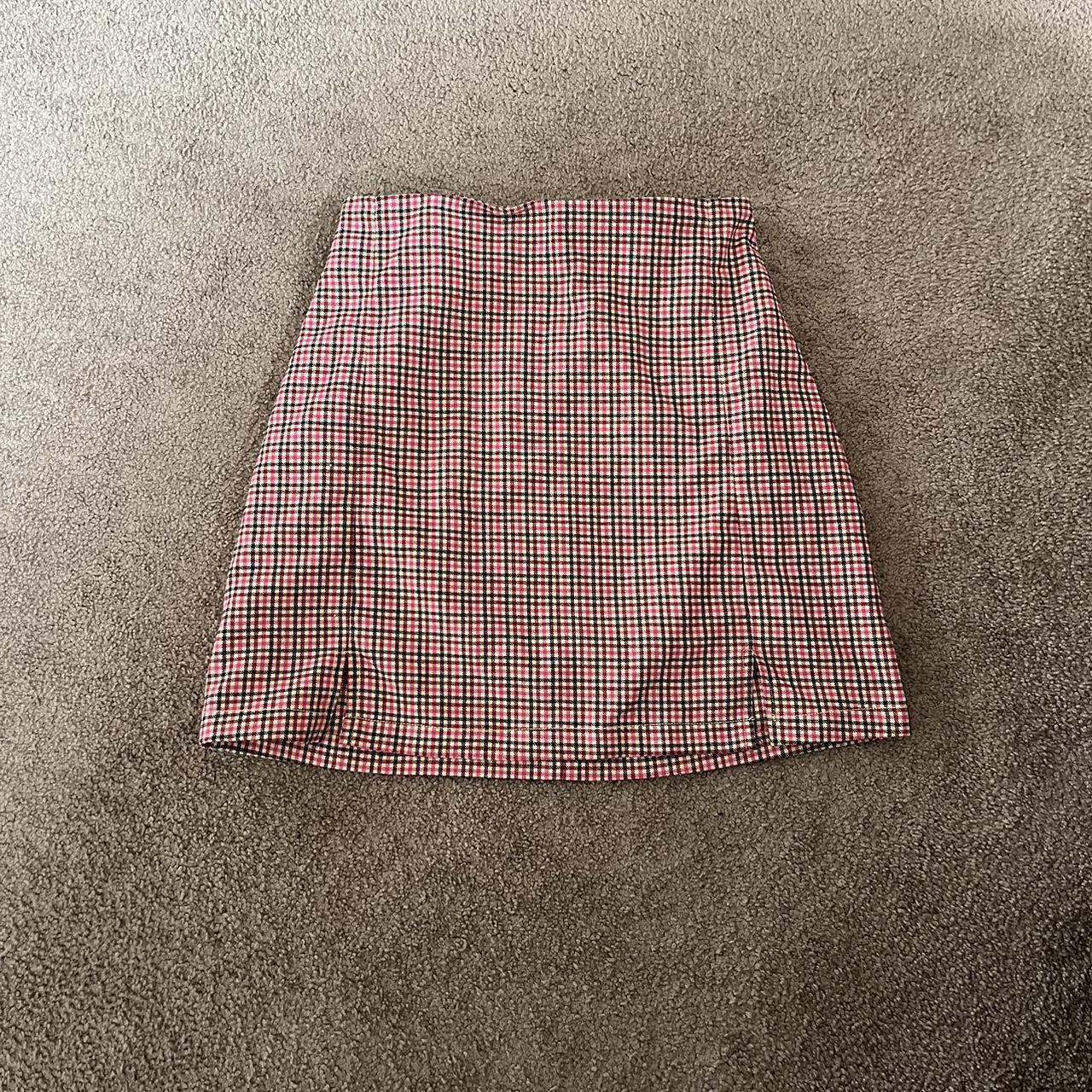 old brandy melville checkered skirt not sold at... Depop