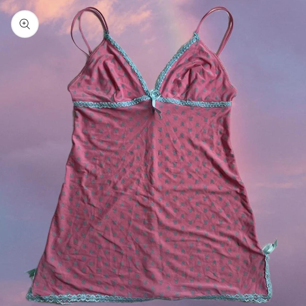 Vintage Y2K Playboy Mesh Cami Depop