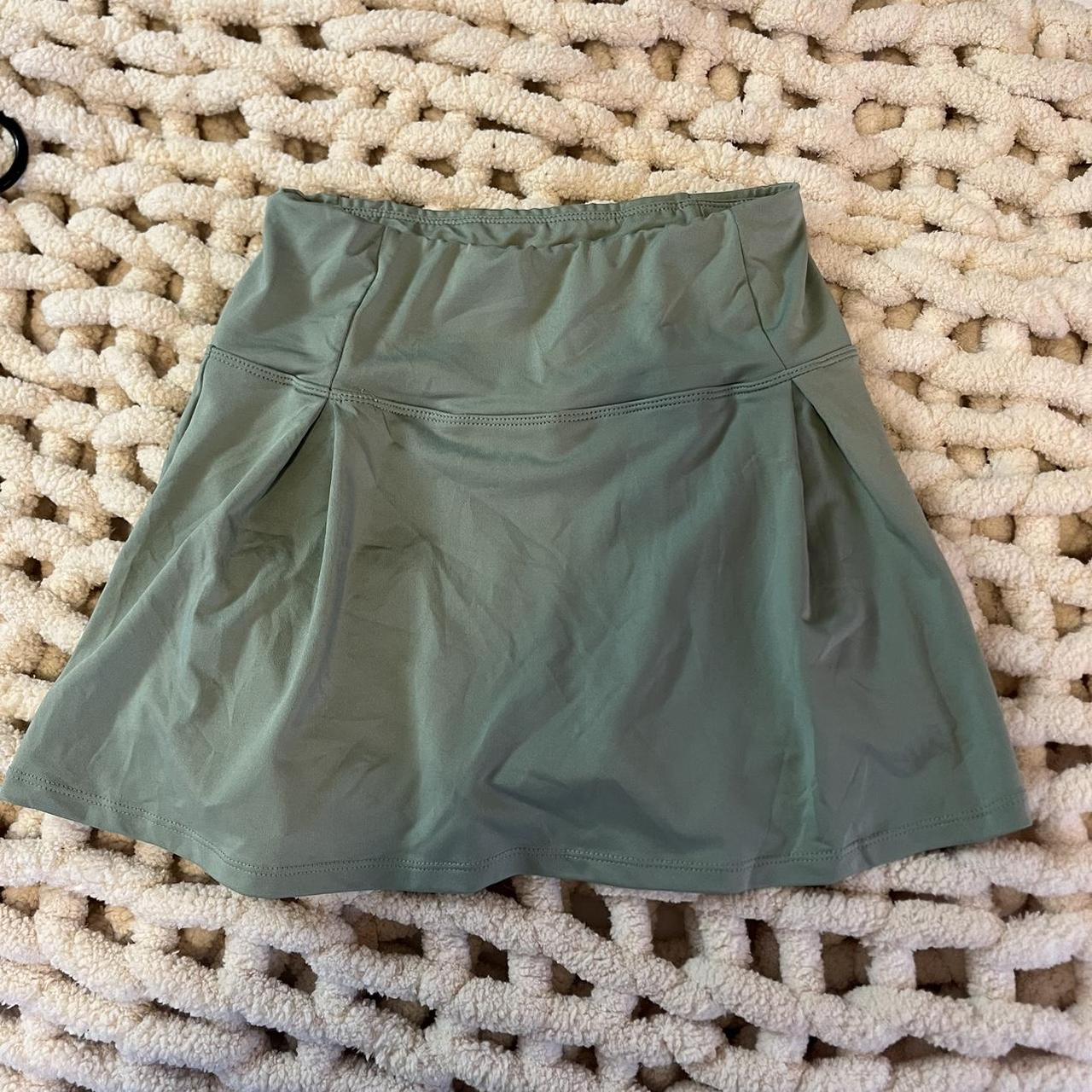 Light Green Tennis Skirt with Shorts Super cute... - Depop