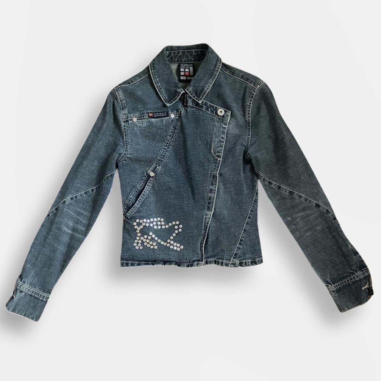 Parasuco Denim Cross Zip Jacket size: small bust:... - Depop