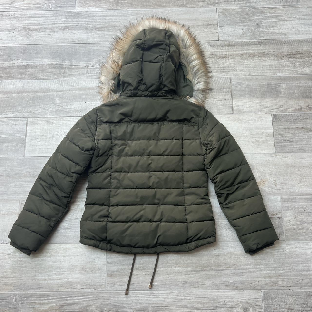 Fur Hood Topshop Green Puffer Coat Green Topshop Coat Outlet