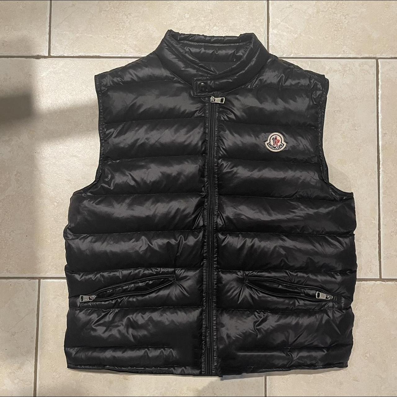 Moncler Men's Black Gilet | Depop