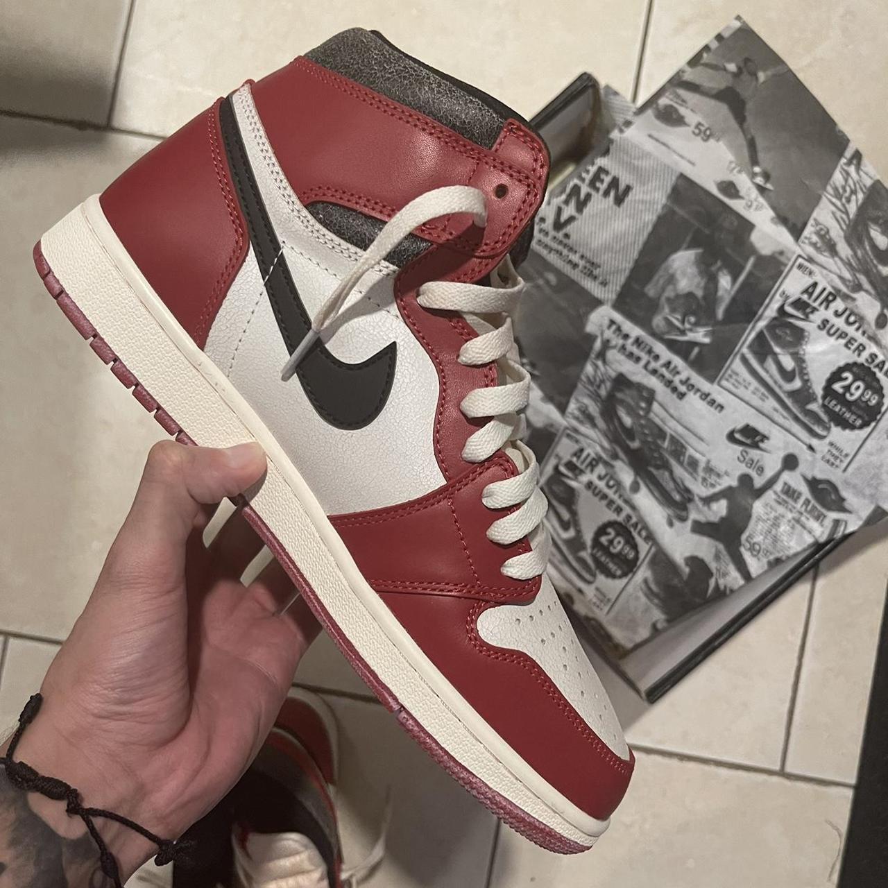 creased jordan 1s