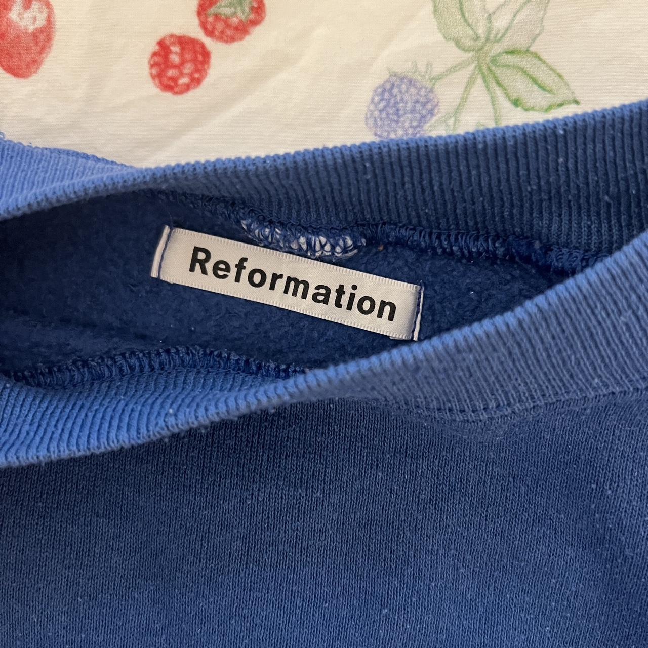 Reformation Vintage Crewneck Sweatshirt in Blue