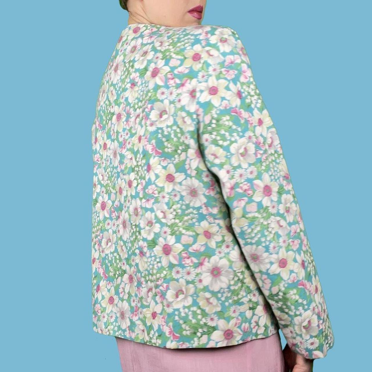 80s pastel floral jacket 🌺ABOUT THE... Depop