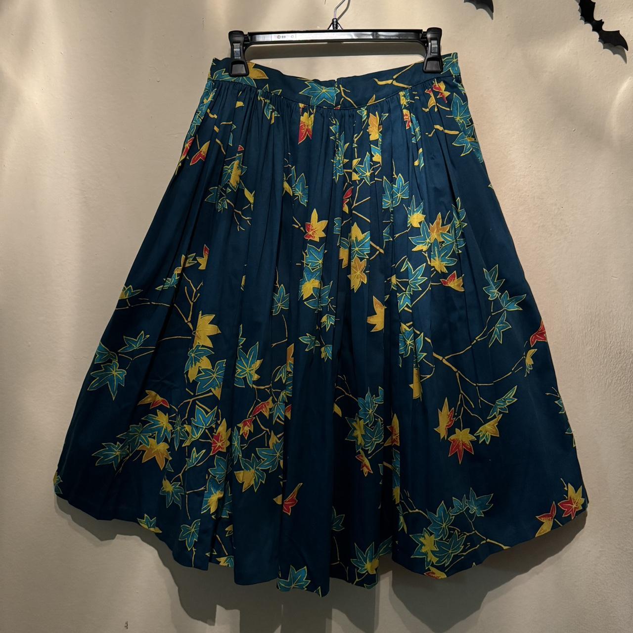 Pinup Girl Clothing Autumn Leaves Skirt - | Depop