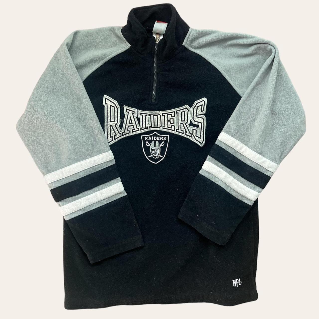 rare vintage raiders fleece zip up size xl (best... - Depop