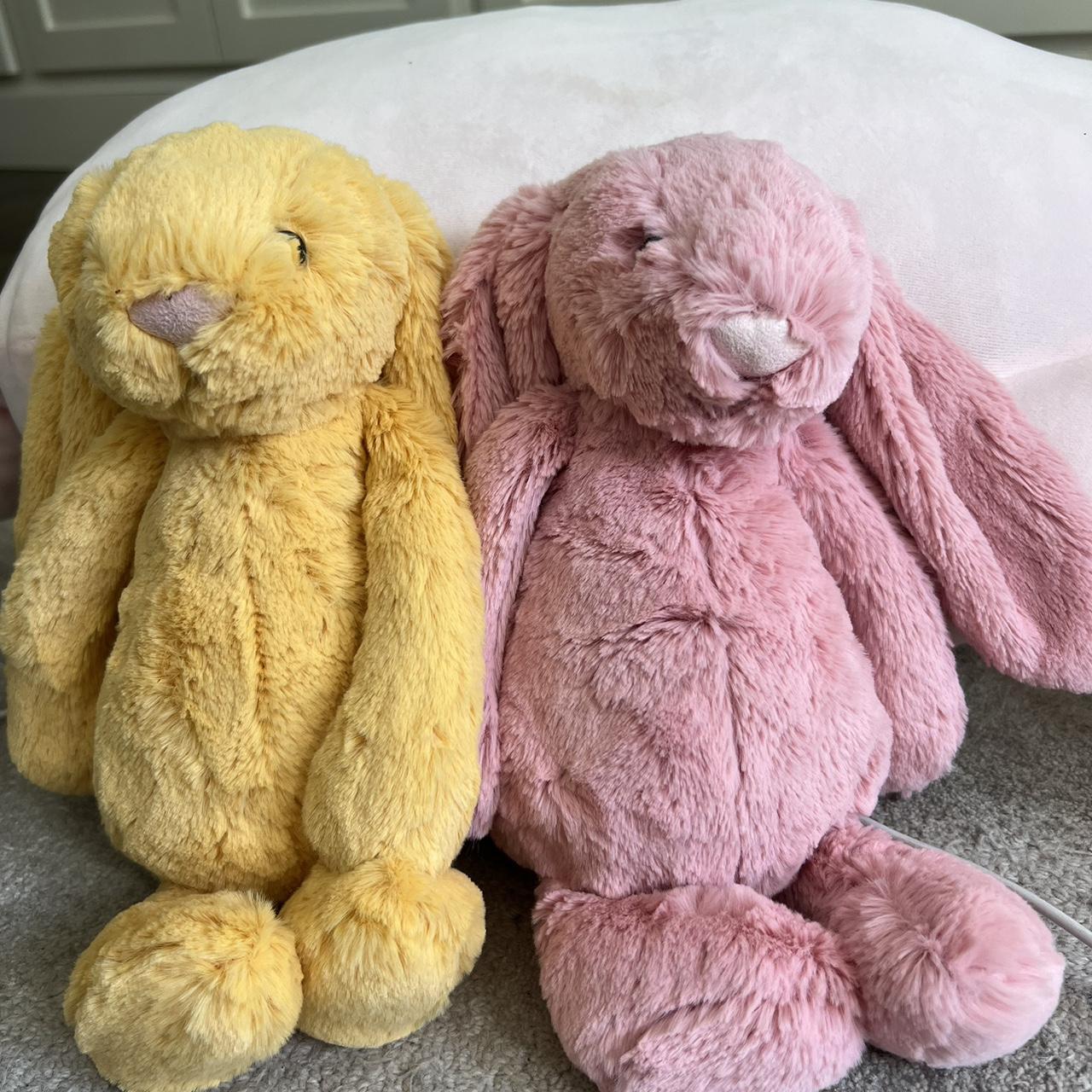 Pink and yellow Jelly cat bunnies brand new fluffy... - Depop