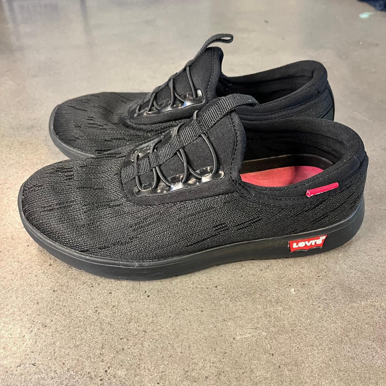 Levis Comfort All black slip on womens casual shoes. Depop