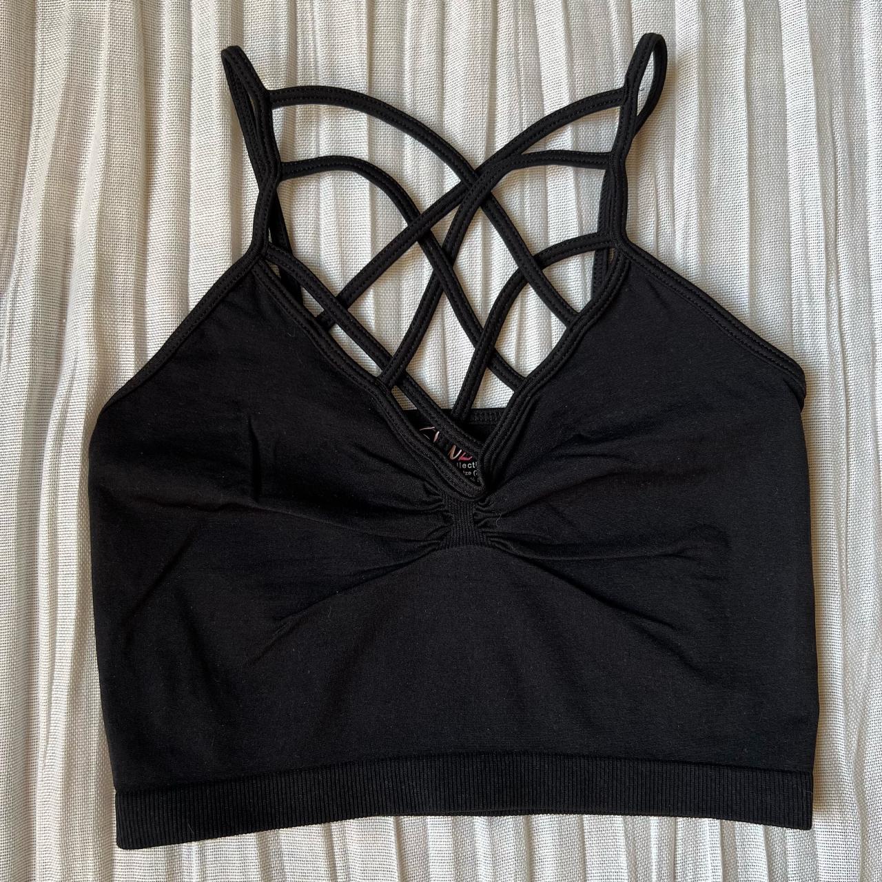 Black Criss Cross Sports Bra